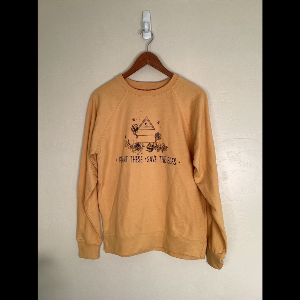 Plant These Save The Bees Crewneck Sweater Size Small🌻🐝